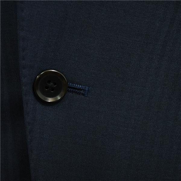 スーツセレクト ３ピース 2つボタン シングルスーツ S Y4 ダークネイビー ストライプ ノータック 開き見せ BLK1469 合物 春夏秋  5XK045 | アネージ | 02