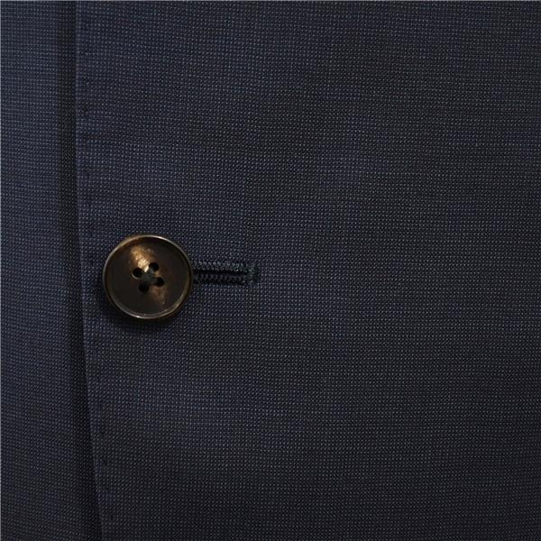 美品 ユニバーサルランゲージ 伊製生地 段返り 3つボタン シングルスーツ M AB6 ダークネイビー ノータック TR02 合物 春秋  5XK049 | UNIVERSAL LANGUAGE | 02