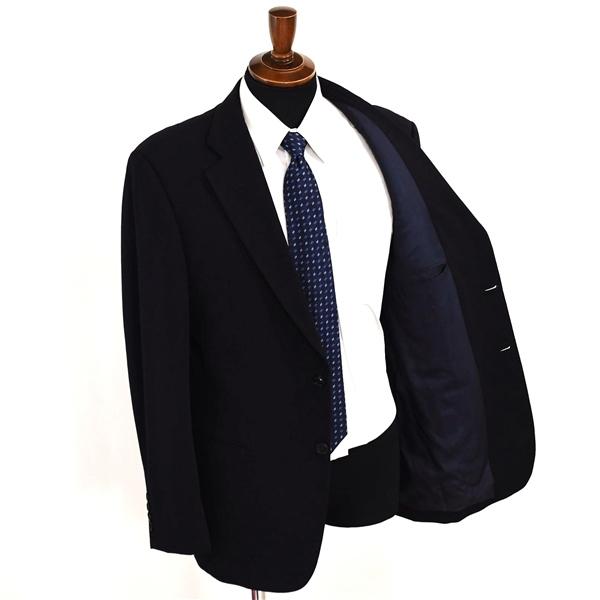 アルマーニコレッツォーニ 2つボタン シングルスーツ L AB6 ダークネイビー 袖口4つ釦 開き見せ HCVGBM 合物 春秋  5XK053 | ARMANI COLLEZIONI | 01