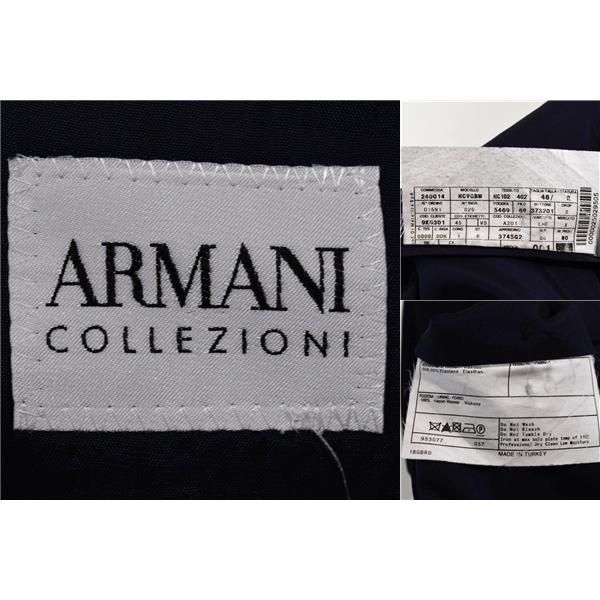 アルマーニコレッツォーニ 2つボタン シングルスーツ L AB6 ダークネイビー 袖口4つ釦 開き見せ HCVGBM 合物 春秋  5XK053 | ARMANI COLLEZIONI | 03