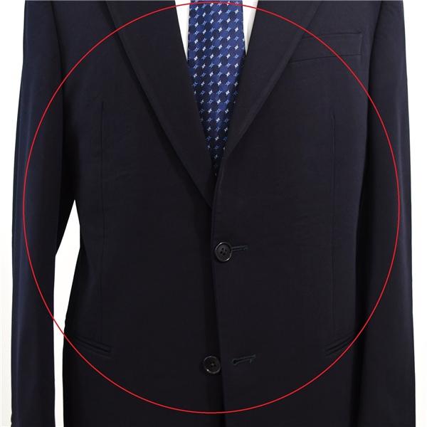 アルマーニコレッツォーニ 2つボタン シングルスーツ L AB6 ダークネイビー 袖口4つ釦 開き見せ HCVGBM 合物 春秋  5XK053 | ARMANI COLLEZIONI | 04