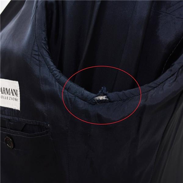 アルマーニコレッツォーニ 2つボタン シングルスーツ L AB6 ダークネイビー 袖口4つ釦 開き見せ HCVGBM 合物 春秋  5XK053 | ARMANI COLLEZIONI | 06