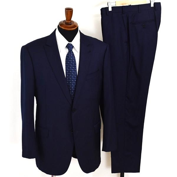 アルマーニコレッツォーニ 2つボタン シングルスーツ XL A8 ダークネイビー チェック ノータック ZCVMGB-ZC282 合物 春秋  5XK056 | ARMANI COLLEZIONI