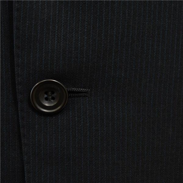 DAKS 2つボタン シングルスーツ L BB5 ダークネイビー ストライプ 袖口4つ釦 開き見せ ダックス L-AW-215JX 合物 春秋  5XK058 | DAKS | 02