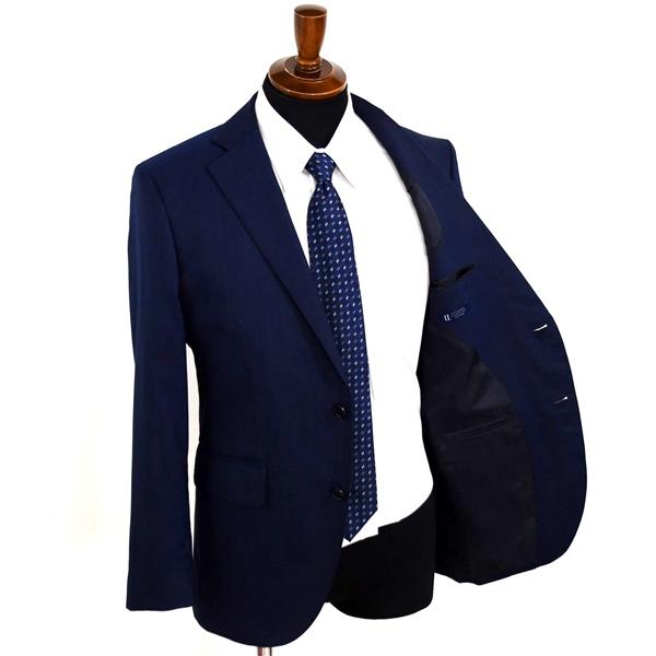 新品同様 未使用品 ユニバーサルランゲージ 2パンツ 2つボタン シングルスーツ M A5 ダークネイビー ノータック HQT205 通年 5XL002 | UNIVERSAL LANGUAGE | 01