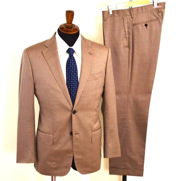 SHIPS 伊製 ロロピアーナ シルク混 2つボタン シングルスーツ M AB5 ダークブラウン バーズアイ ノータック 117-11-2135 春夏 5XL003 | SHIPS