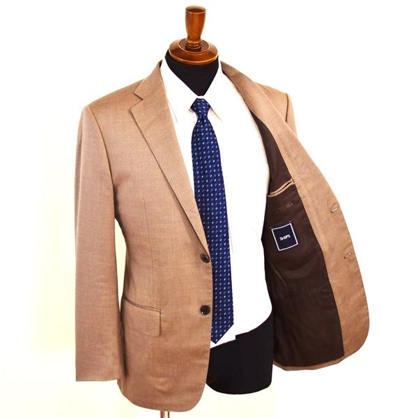 SHIPS 伊製 ロロピアーナ シルク混 2つボタン シングルスーツ M AB5 ダークブラウン バーズアイ ノータック 117-11-2135 春夏 5XL003 | SHIPS | 01