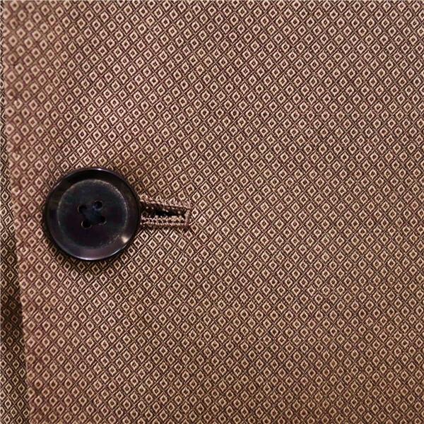 SHIPS 伊製 ロロピアーナ シルク混 2つボタン シングルスーツ M AB5 ダークブラウン バーズアイ ノータック 117-11-2135 春夏 5XL003 | SHIPS | 02