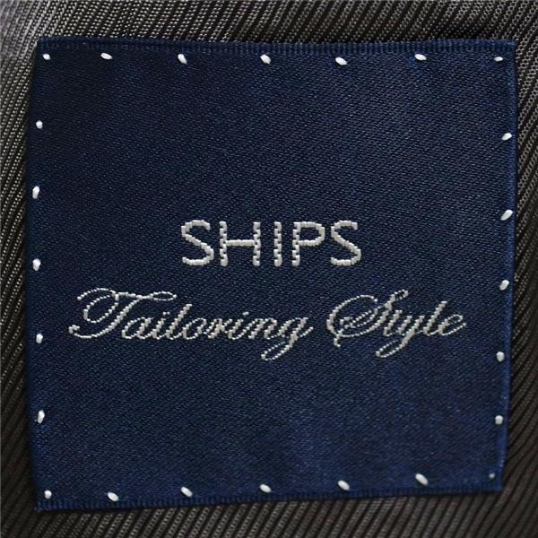 SHIPS 伊製 ロロピアーナ 130's 段返り 3つボタン シングルスーツ M YA6 ダークグレー グレンチェック ノータック 117-12-1714 5XL004 | SHIPS | 03