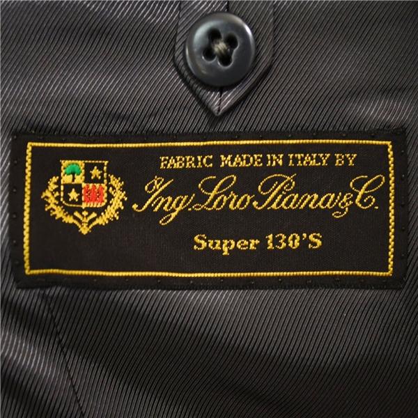 SHIPS 伊製 ロロピアーナ 130's 段返り 3つボタン シングルスーツ M YA6 ダークグレー グレンチェック ノータック 117-12-1714 5XL004 | SHIPS | 04