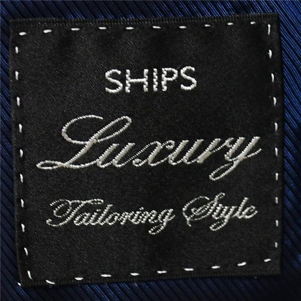 SHIPS 伊製 シルク混生地 3つボタン シングルスーツ M YA6 ダークネイビー ストライプ ノータック 117-11-1827 夏物 春夏 5XL005 | SHIPS | 03