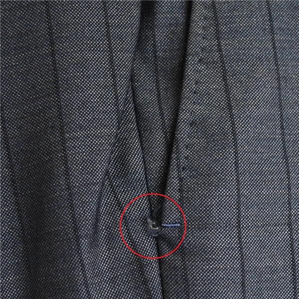 SHIPS 伊製 シルク混生地 3つボタン シングルスーツ M YA6 ダークネイビー ストライプ ノータック 117-11-1827 夏物 春夏 5XL005 | SHIPS | 06