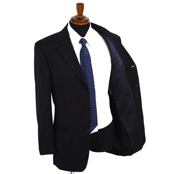 VERSACE 3つボタン シングルスーツ M A6 ブラック ツータック 袖口3つ釦 開き見せ ヴェルサーチ 29OR2 合物 春秋  5XL011 | VERSACE | 01