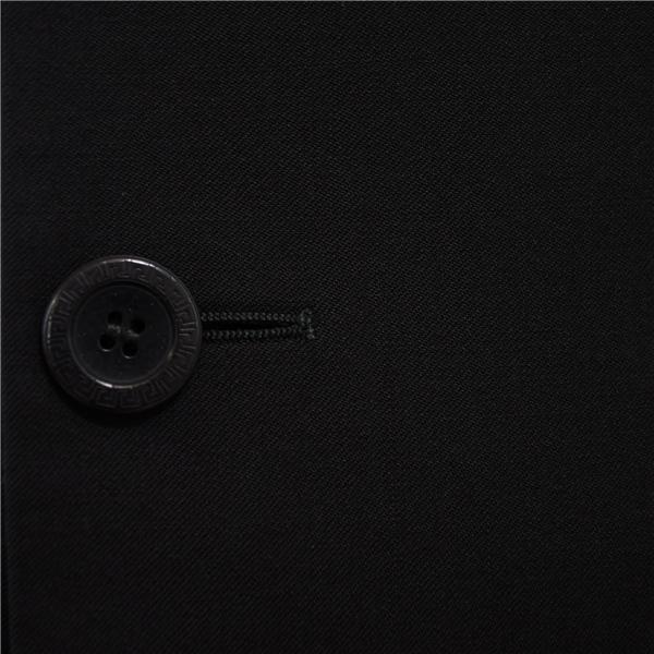 VERSACE 3つボタン シングルスーツ M A6 ブラック ツータック 袖口3つ釦 開き見せ ヴェルサーチ 29OR2 合物 春秋  5XL011 | VERSACE | 02