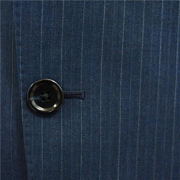 新品同様 未使用品 タグ付き リーガル 2パンツ 2つボタン シングルスーツ XXL E7 ダークネイビー ストライプ TRG08311-23 春夏 5XL014 | REGAL | 02