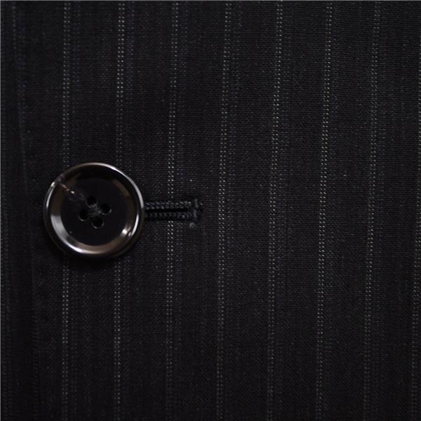 新品同様 未使用品 タグ付き リーガル 2パンツ 2つボタン シングルスーツ XXL E7 ブラック ストライプ TRG099082-33 夏物 春夏 薄手 5XL015 | REGAL | 02