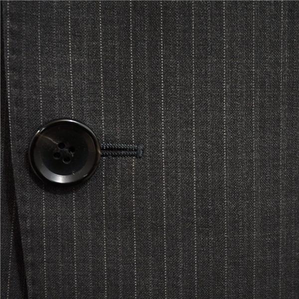 美品 リーガル 2パンツ 2つボタン シングルスーツ XXL E7 ダークグレー ストライプ ウォッシャブル RGWK001 夏物 春夏 5XL016 | REGAL | 02