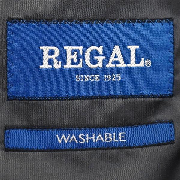 美品 リーガル 2パンツ 2つボタン シングルスーツ XXL E7 ダークグレー ストライプ ウォッシャブル RGWK001 夏物 春夏 5XL016 | REGAL | 03