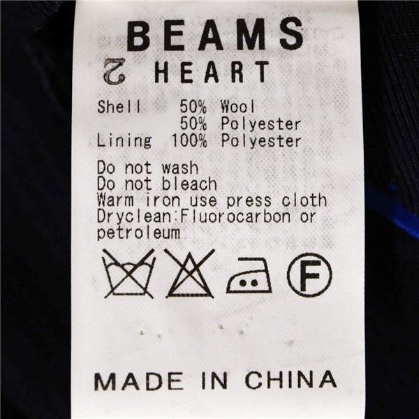 BEAMS HEART 2つボタン シングルスーツ M A6 ブラック ストライプ ノータック 袖口4つ釦 開き見せ 41-17-0134-277 夏物 春夏 5XL018 | BEAMS HEART | 05