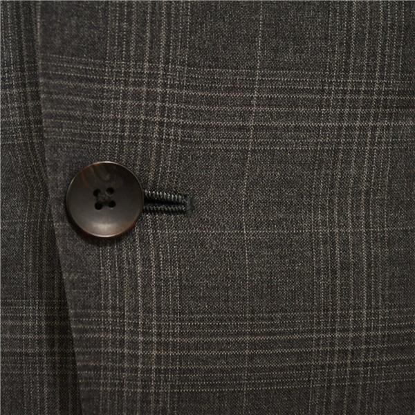 P.S.FA 伊製 アンジェリコ生地 3ピース 3つボタン シングルスーツ M Y5 ダークグレー チェック ノータック PC720304-15 春夏秋 5XL019 | Perfect Suit FActory | 02