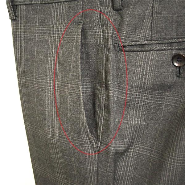 P.S.FA 伊製 アンジェリコ生地 3ピース 3つボタン シングルスーツ M Y5 ダークグレー チェック ノータック PC720304-15 春夏秋 5XL019 | Perfect Suit FActory | 06