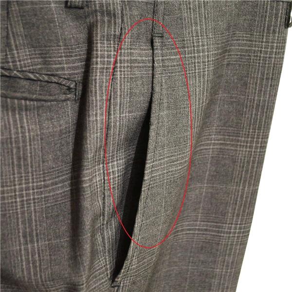 P.S.FA 伊製 アンジェリコ生地 3ピース 3つボタン シングルスーツ M Y5 ダークグレー チェック ノータック PC720304-15 春夏秋 5XL019 | Perfect Suit FActory | 07