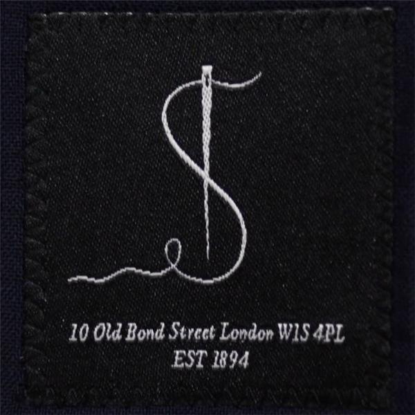 DAKS LONDON 伊製 エルメネジルドゼニア生地 2つボタン シングルスーツ M AB4 ダークネイビー 千鳥格子 ダックス SR-DD-HM-0711 5XL020 | DAKS | 05