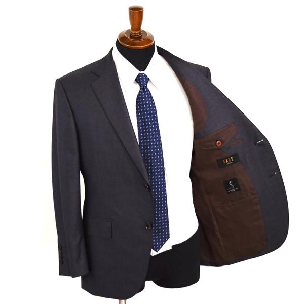 DAKS LONDON 2つボタン シングルスーツ M AB4 ダークグレー 袖口4つ釦 開き見せ SR-DD-HM-00703 夏物 春夏 薄手 5XL021 | DAKS | 01