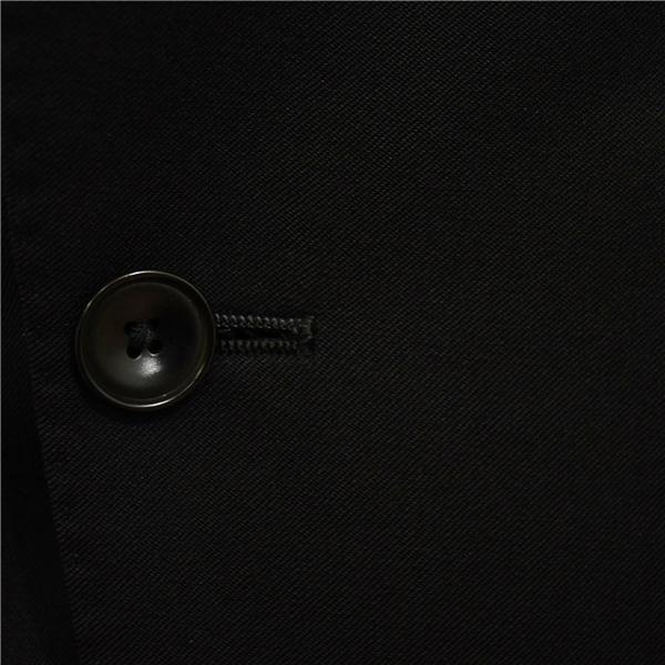 スーツセレクト Super100's生地 2つボタン シングルスーツ M Y5 ブラック ノータック 袖口4つ釦 開き見せ BLL9400 夏物 春夏 薄手 5XL034 | SUIT SELECT | 02