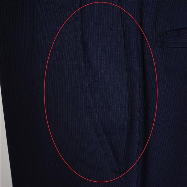 PerfectSuit 2つボタン シングルスーツ M Y5 ダークネイビー ストライプ ノータック 袖口4つ釦 開き見せ TN420257-88 春夏物 薄手 5XL036 | ブランド登録なし | 06