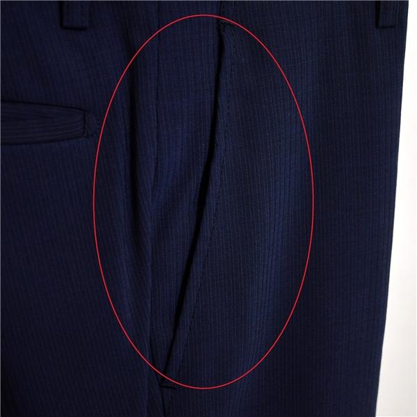 PerfectSuit 2つボタン シングルスーツ M Y5 ダークネイビー ストライプ ノータック 袖口4つ釦 開き見せ TN420257-88 春夏物 薄手 5XL036 | ブランド登録なし | 07