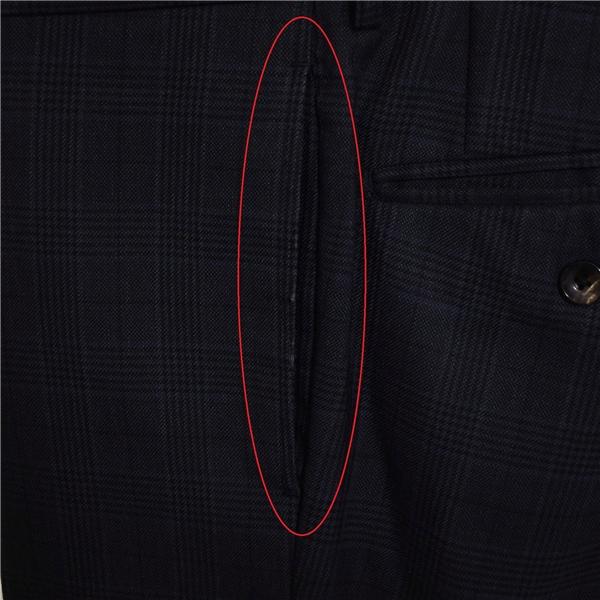 P.S.FA 伊製生地 2つボタン シングルスーツ M Y5 ダークネイビー グレンチェック ノータック 本切羽 GU610401-88 夏物 春夏 5XL037 | ブランド登録なし | 06