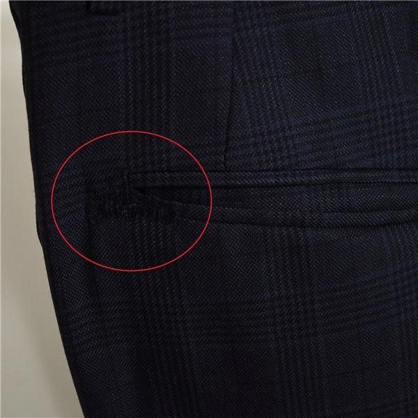 P.S.FA 伊製生地 2つボタン シングルスーツ M Y5 ダークネイビー グレンチェック ノータック 本切羽 GU610401-88 夏物 春夏 5XL037 | ブランド登録なし | 08