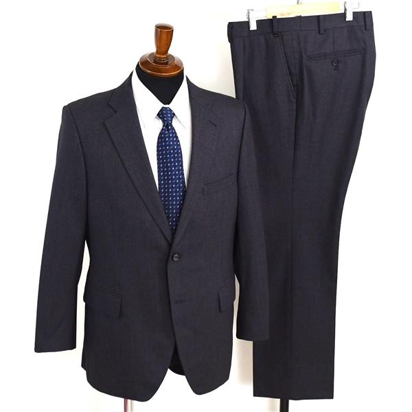 ダーバン 2つボタン シングルスーツ M BB4 ダークグレー バーズアイ ワンタック 袖口4つ釦 開き見せ L810113-98-601 合物 春秋 5XL043 | D'URBAN