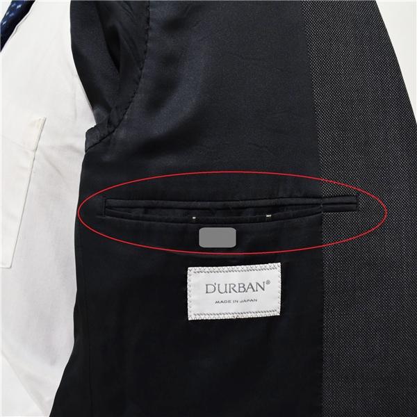 ダーバン 2つボタン シングルスーツ M BB4 ダークグレー バーズアイ ワンタック 袖口4つ釦 開き見せ L810113-98-601 合物 春秋 5XL043 | D'URBAN | 05