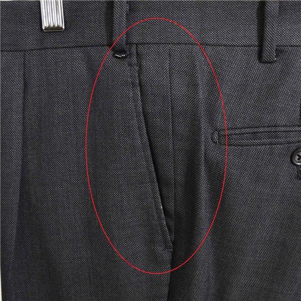 ダーバン 2つボタン シングルスーツ M BB4 ダークグレー バーズアイ ワンタック 袖口4つ釦 開き見せ L810113-98-601 合物 春秋 5XL043 | D'URBAN | 08