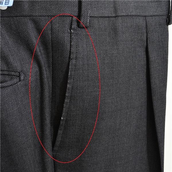 ダーバン 2つボタン シングルスーツ M BB4 ダークグレー バーズアイ ワンタック 袖口4つ釦 開き見せ L810113-98-601 合物 春秋 5XL043 | D'URBAN | 09