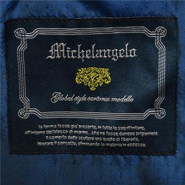 Michelangelo 伊製 エルメネジルドゼニア ２パンツ 3つボタン シングルスーツ M AB4 ダークネイビー ノータック 776255 合物 春秋 5XL046 | ZEGNA | 03