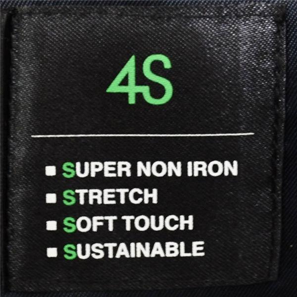 美品 スーツセレクト 3ピース 2つボタン シングルスーツ S Y4 ダークグレー ノータック 袖口3つ釦 開き見せ BLKP2253 合物 春夏秋 5XL048 | SUIT SELECT | 04