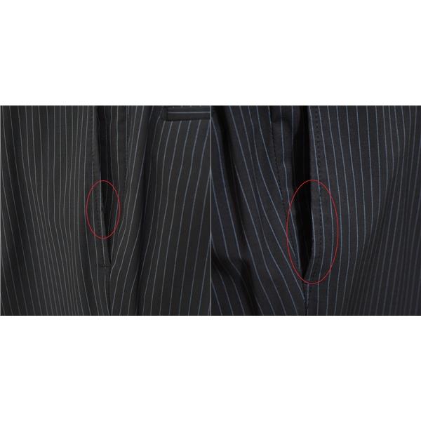 HUGO BOSS Super100's生地 3つボタン シングルスーツ XL A9 ダークグレー ストライプ 袖口4つ釦 開き見せ 389147080 夏物 春夏 5XL055 | HUGO BOSS | 06