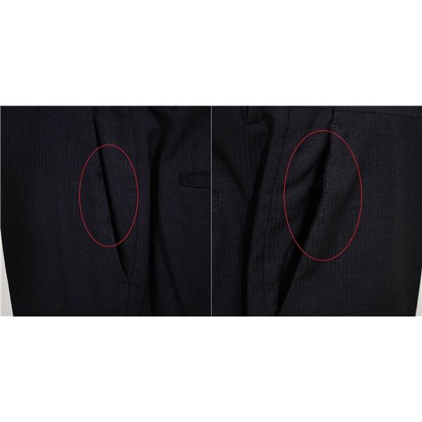 HUGO BOSS シルク混生地 2つボタン シングルスーツ XL A9 ダークグレー ストライプ ノータック 袖口4つ釦 開き見せ 43680-040 春秋 5XL058 | HUGO BOSS | 08