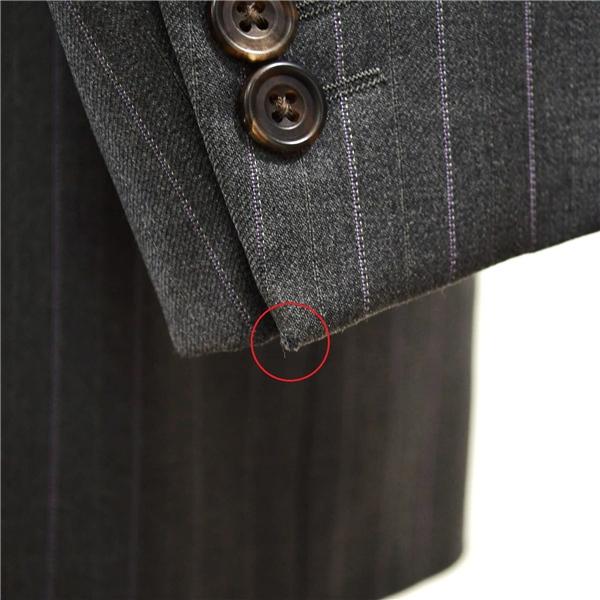 バーバリー ブラックレーベル 2つボタン シングルスーツ M A6 ダークグレー ストライプ 袖口4つ釦 開き見せ BCD01-144-07 合物 春秋 5XL059 | BURBERRY BLACK LABEL | 08