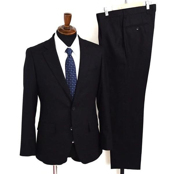 美品 スーツセレクト 2つボタン シングルスーツ M A5 ダークネイビー ワンタック 袖口4つ釦 開き見せ SLSP2102 合物 春秋 5XL062 | SUIT SELECT
