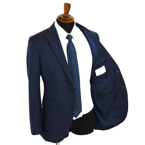 ユニバーサルランゲージ 伊製生地 2つボタン シングルスーツ M YA6 ダークネイビー ノータック 袖口4つ釦 本切羽 AKH765 合物 春秋 5XL065 | UNIVERSAL LANGUAGE | 01