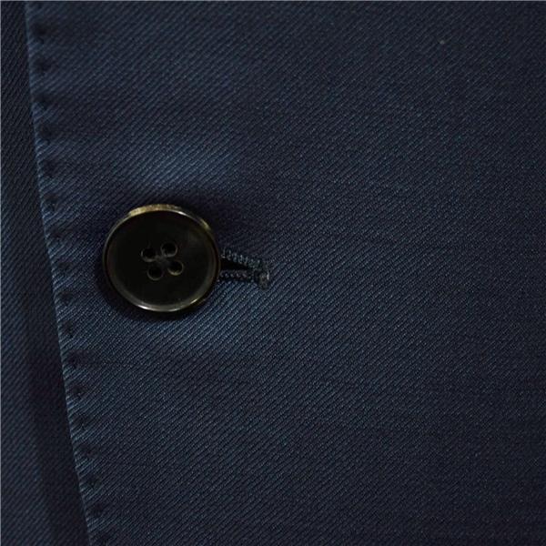ユニバーサルランゲージ 伊製生地 2つボタン シングルスーツ M YA6 ダークネイビー ノータック 袖口4つ釦 本切羽 AKH765 合物 春秋 5XL065 | UNIVERSAL LANGUAGE | 02
