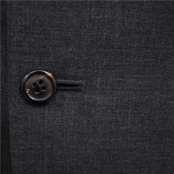 Jプレス 段返り 3つボタン シングルスーツ S A4 ダークグレー ノータック 袖口3つ釦 開き見せ J.PRESS SROV-CM-0310 夏物 春夏 5XL068 | J.PRESS | 02