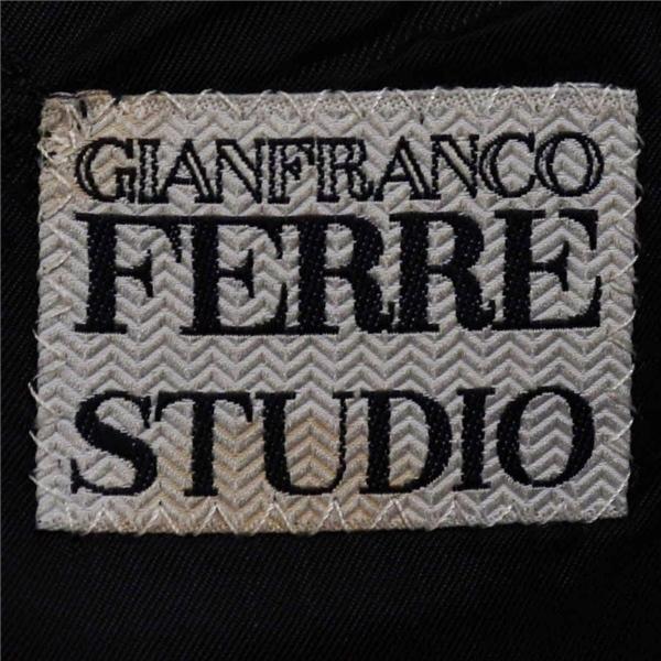 GIANFRANCO FERRE STUDIO 2つボタン シングルスーツ XL A8 ダークグレー 袖口4つ釦 開き見せ 04405 合物 春秋 5XL070 | ブランド登録なし | 03