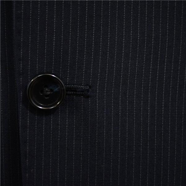 DIGNUM 2つボタン シングルスーツ M A5 ダークネイビー ストライプ 袖口4つ釦 開き見せ 136200-2 夏物 春夏 薄手 5XL075 | ブランド登録なし | 02