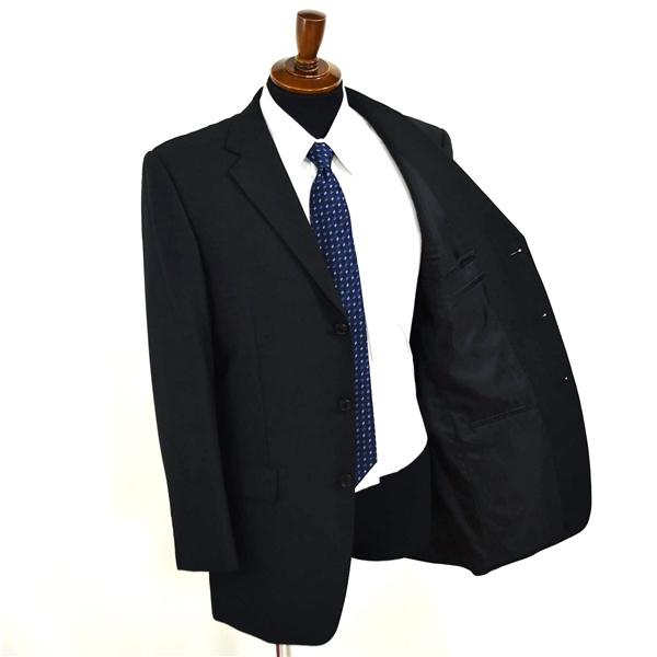 P.S.FA 3つボタン シングルスーツ L A7 ブラック チェック ワンタック 袖口4つ釦 開き見せ IS611105-09 夏物 春夏 薄手 5XL076 | Perfect Suit FActory | 01