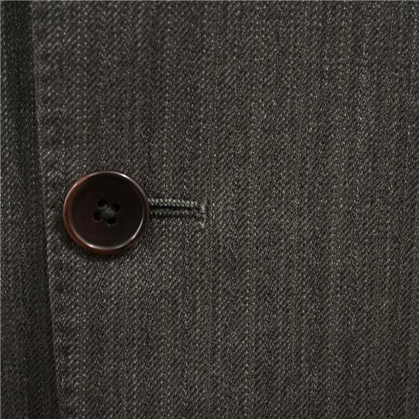 リーガル 2つボタン シングルスーツ M AB6 ダークグレー ストライプ 袖口4つ釦 開き見せ アジャスター付 9102RPM 合物 春秋 5XL088 | REGAL | 02